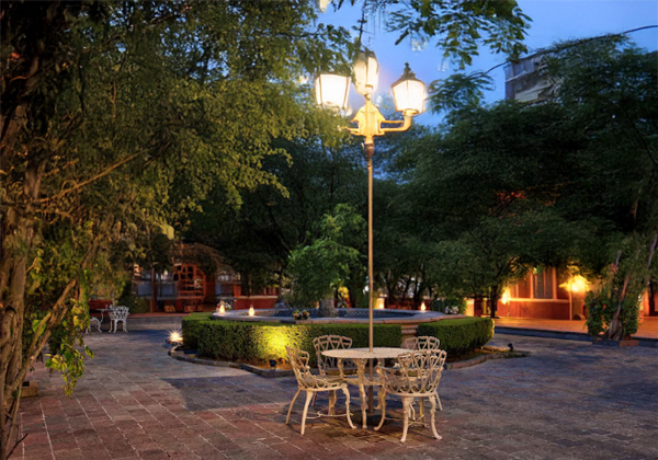 Hotel courtyard